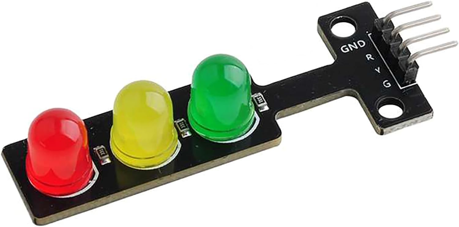 LED Traffic Light Module-Red/Yellow/Green, 4-Pin Interface