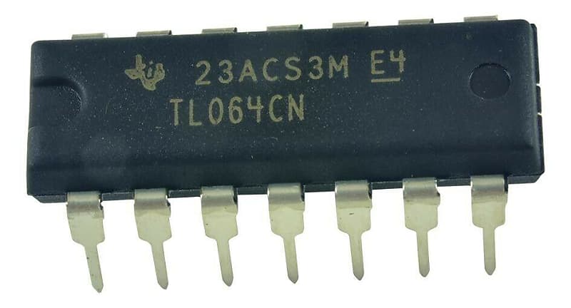 TL064CN, Quad Low-Power Operational Amplifier, JFET Input, Wide Bandwidth (2 MHz)