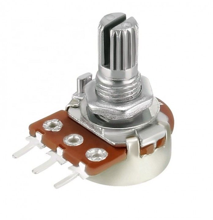 NPMB 20K Ohm Potentiometer Rotary Single Turn 3-Pin Panel Mount 6mm Knurled Shaft