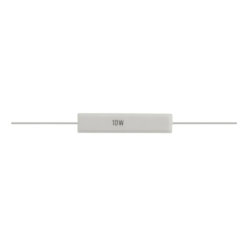 470 Ohm Wirewound Resistor 10W ±5 Percent Ceramic Case Axial Through-Hole