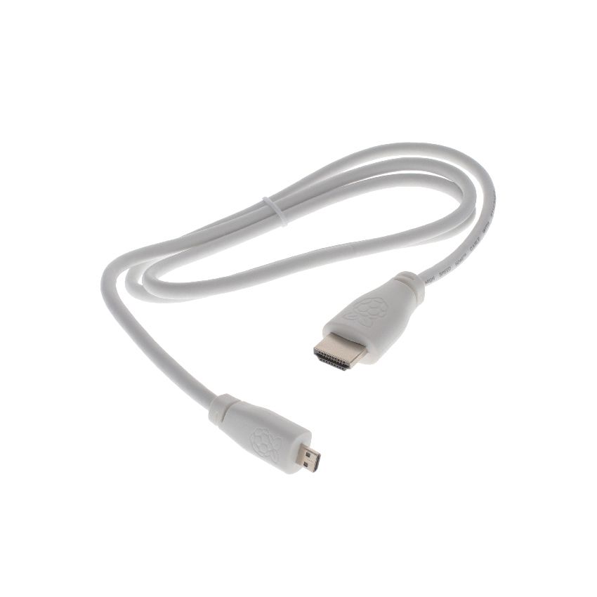 Micro-HDMI to Standard HDMI (A/M), 1m cable White