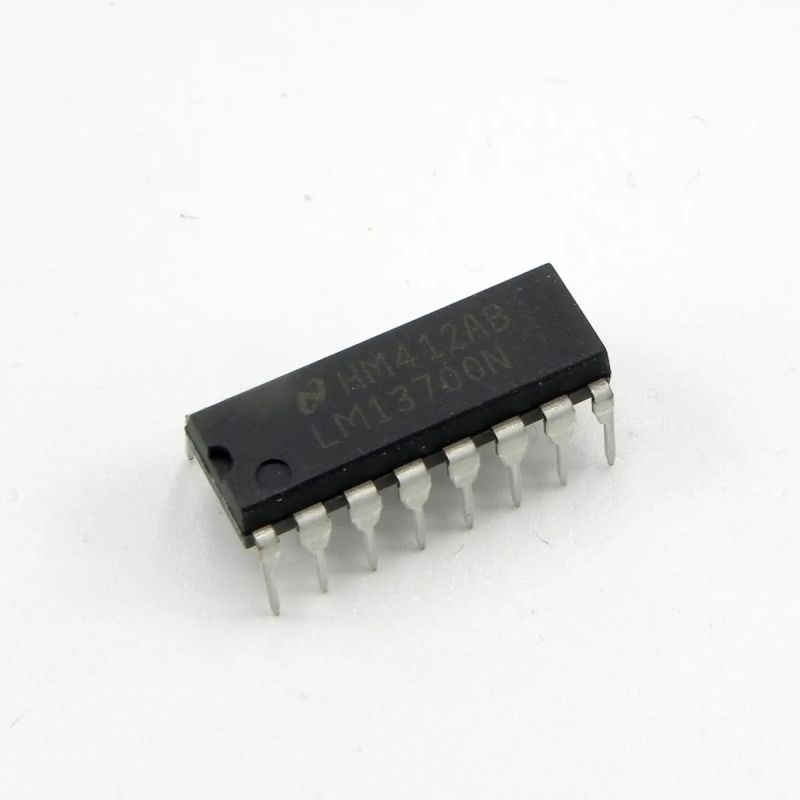 LM13700N, DIP-16, Dual Operational Transconductance Amplifier with Linearizing Diodes and Buffers  Adjustable gm, 110 dB CMRR