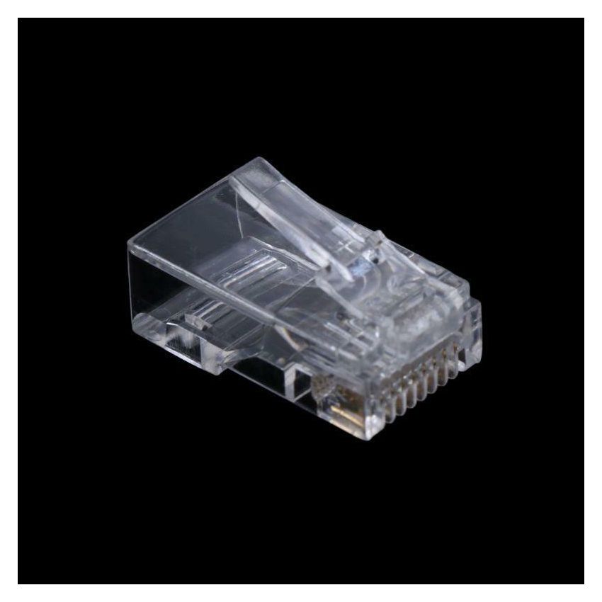 Gold Plated RJ45 Net Network Modular Plug Cat5 CAT5e Connector,8P8C,Clear