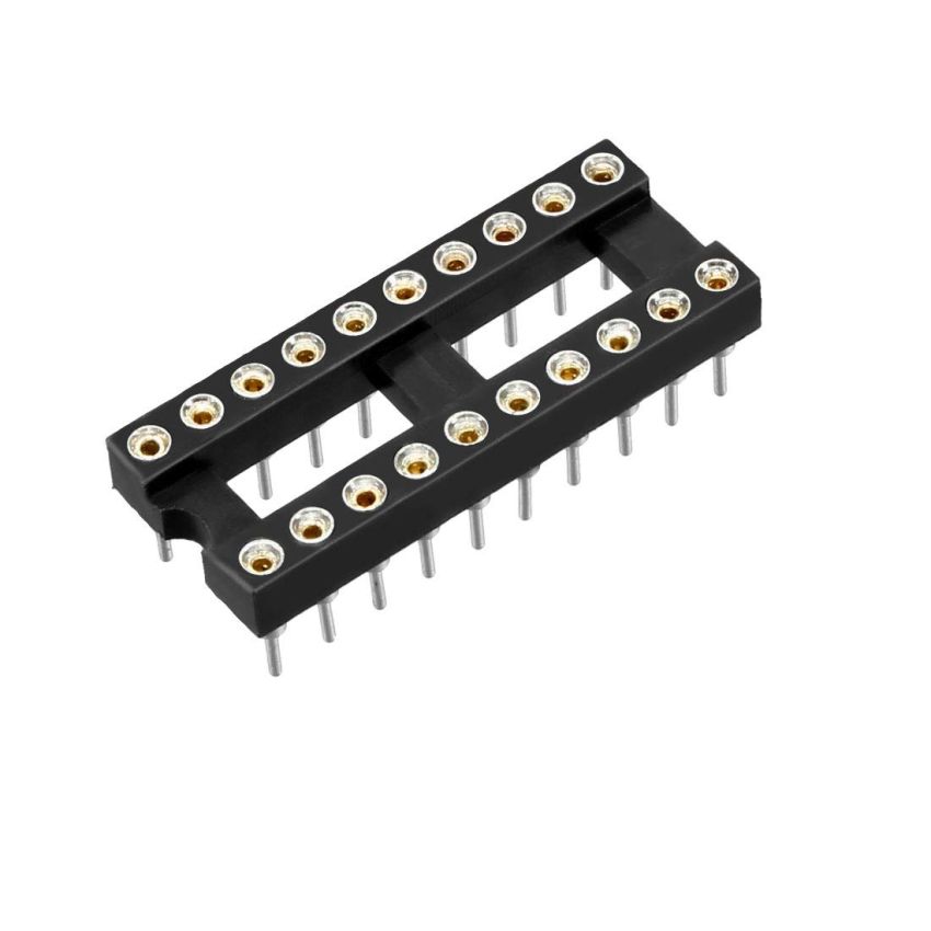 IC SOCKET 20PIN Dual In Line DIP Type Tin Plated Contacts Through Hole Mounting