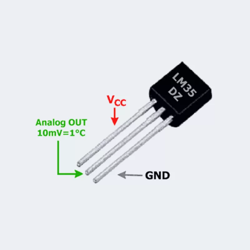 LM35DZ, Temperature Sensor, TO-92