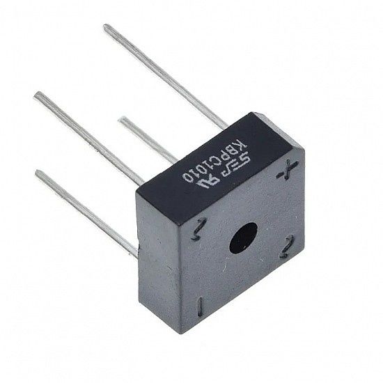 KBPC1010, 1000V 10A Single-Phase Bridge Rectifier, KBPC Package
