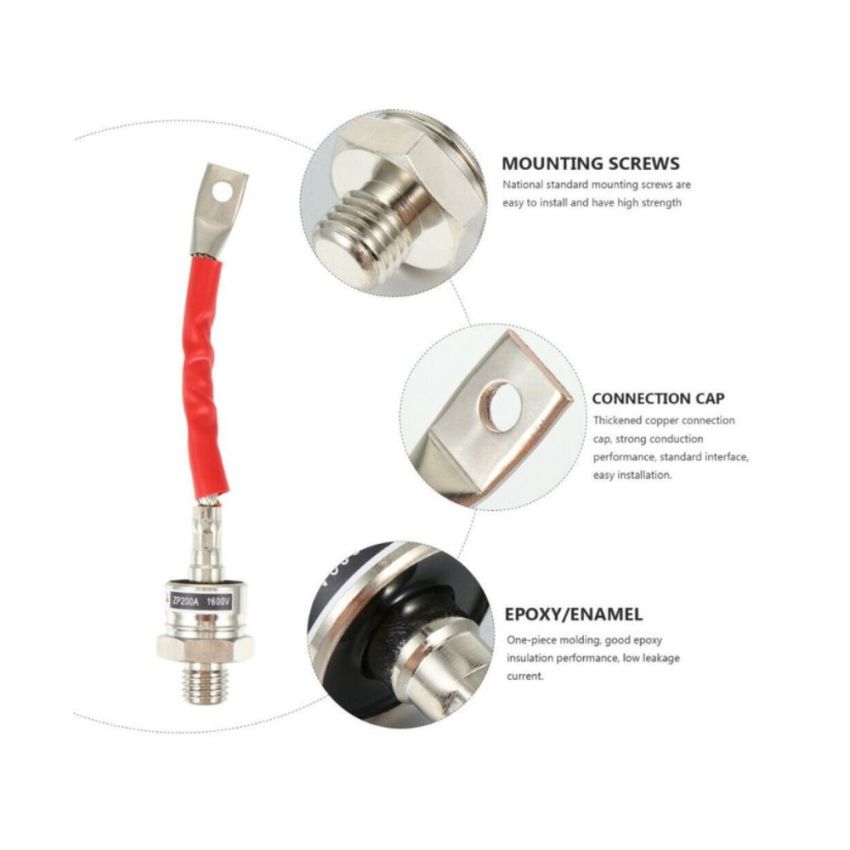ZP200A, 1600V Metal Diode - High-Power Stud Mount Rectifier, 200A