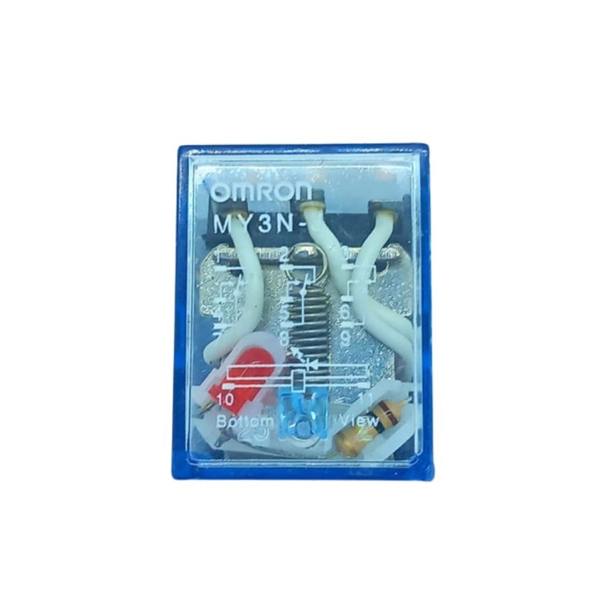 Omron MY3NJ AC220V, General-Purpose Relay, 3PDT, 5A, LED Indicator, Transparent Case