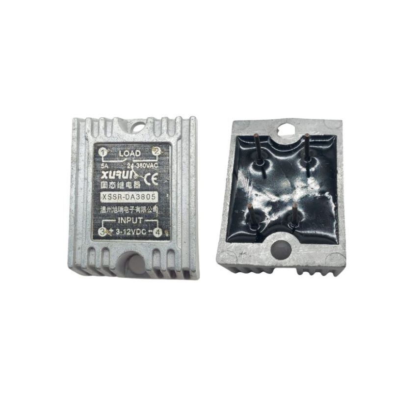 XSSR-DA3805 ,Solid State Relay – 5A, 24-380VAC Load, 3-12VDC Input