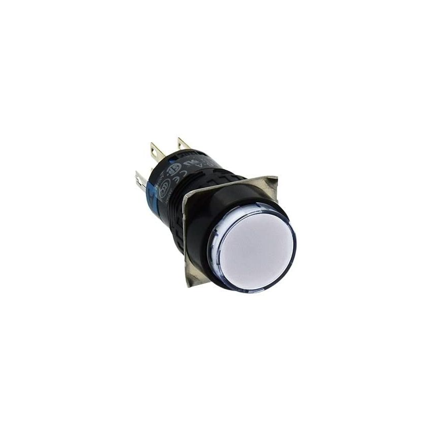 AL6Y-M1, Reset Round Pushbutton Switch.24V,White