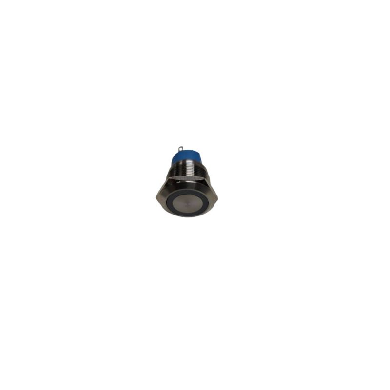 GQ22-F11-E-Z-J/S 12V Metal Push Button Switch With White LED Ring