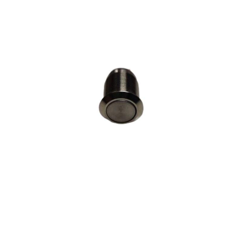 YL12C-B11P, Metal Push Button Reset Switch, Silver, 12V