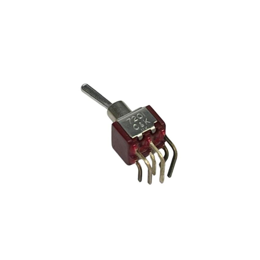 720I Mini Toggle Switch, ON-ON, 6-Pin, 2A/250VAC, 5A/120VAC