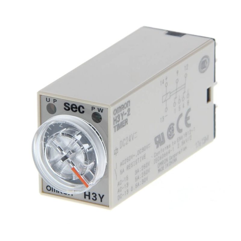 H3Y-4, 30S Timer Relay, 110VAC, DPDT, Plug-in