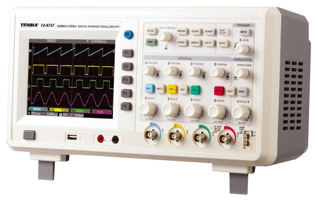 72-8727, Digital Storage Oscilloscope, 200 MHz Bandwidth, 4 Channels