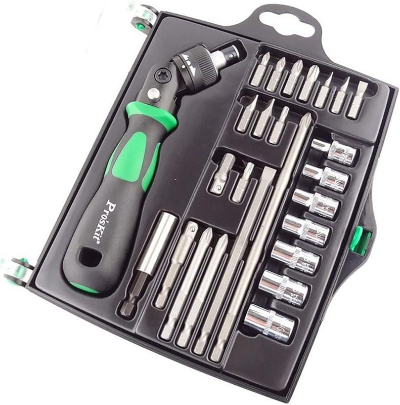 SD-2314M – 25-in-1 Reversible Ratchet Screwdriver & Socket Set with Multi-Angle Pivot Head