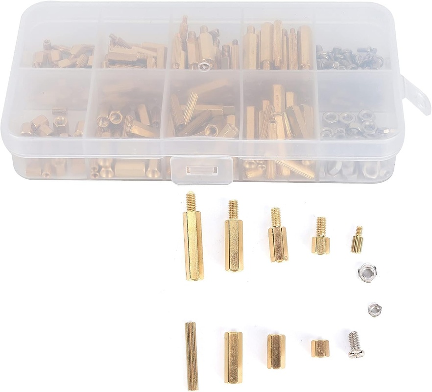 240PCS, M2 M3 Hex Male Female Brass Standoff Kit, Assortment Box Package