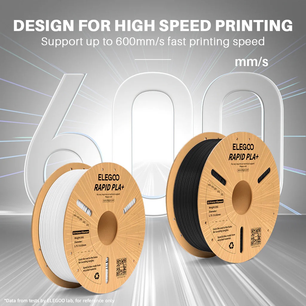 ELEGOO Rapid PLA+ Filament Grey 1.75 mm 1 kg