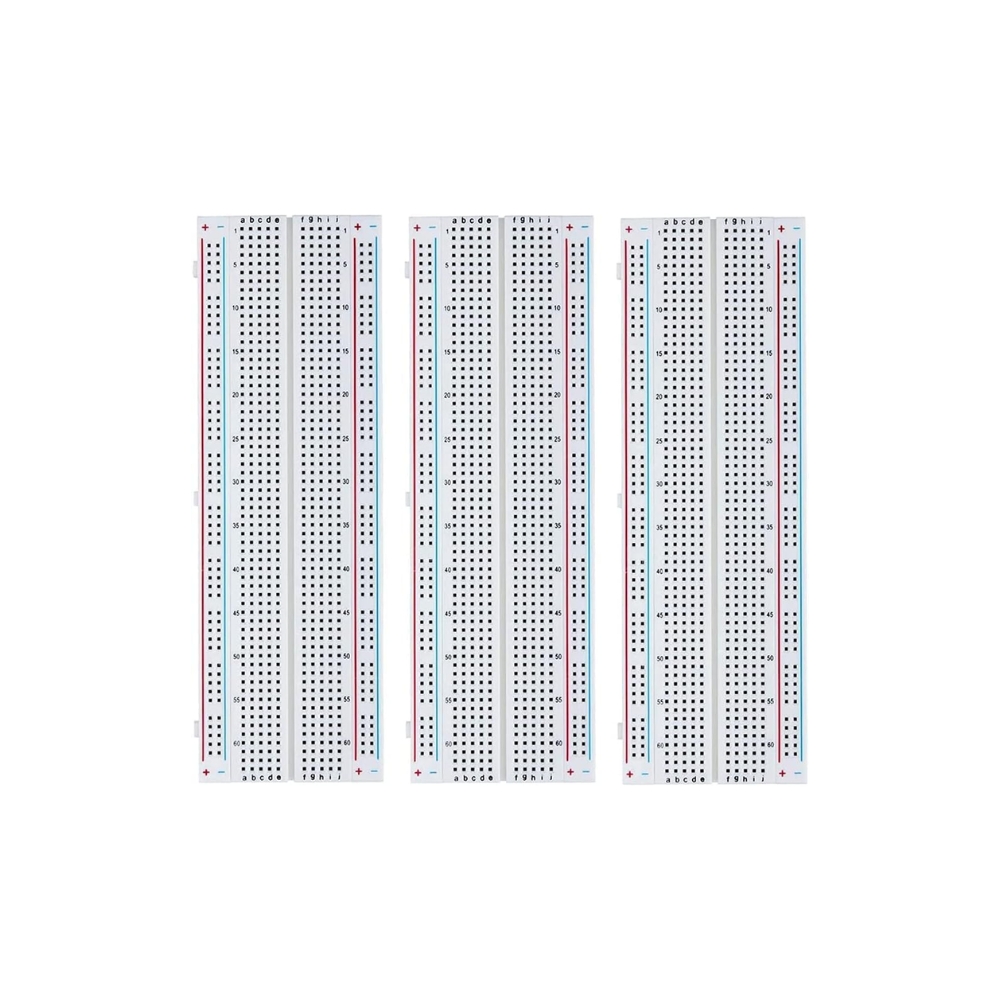 830-Point Solderless Breadboard Ideal for Arduino,Raspberry Pi,and Electronics Prototyping,3 Pieces