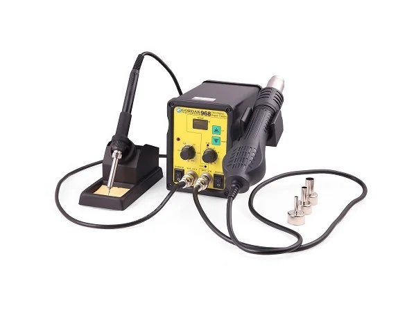 968, 2-in-1 Soldering & Hot Air Rework Station, Bench Package
