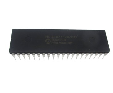 PIC16F877-20/P, 8-Bit CMOS FLASH Microcontroller, DIP-40,