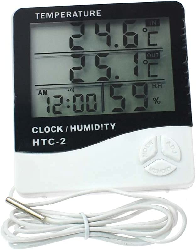 HTC-2 High Quality Room Electronic Temperature Humidity Meter Digital Thermometer Hygrometer Weather Station Alarm Clock