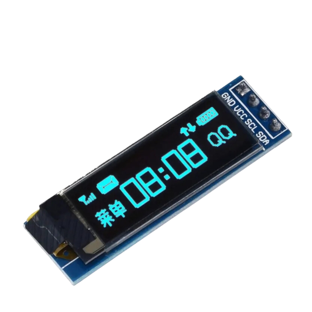 Besomi Electronics Small Size OLED Display - High Contrast 128x32 Blue OLED Pixels -0.91inch 4Pins - No Backlight Required - LCD for Arduino and Raspberry Pi - Ideal for DIY Electronics Projects
