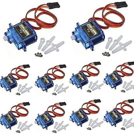 J-Deal 10x Pcs SG90 Micro Servo Motor 9G RC Robot Helicopter Airplane Boat Controls