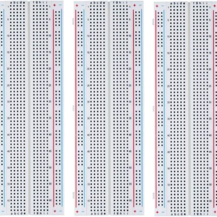 RoboGets RoboGets 3 Pcs Breadboard 830 Point Solderless Prototype PCB Board Kit for Arduino Proto Shield Distribution Connecting Blocks (3PCS MB102)