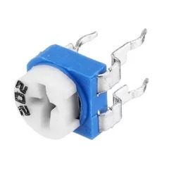 B1K,Trimmer Potentiometer - 1K Ohm Adjustable Resistor, Through-Hole, with 6mm Shaft