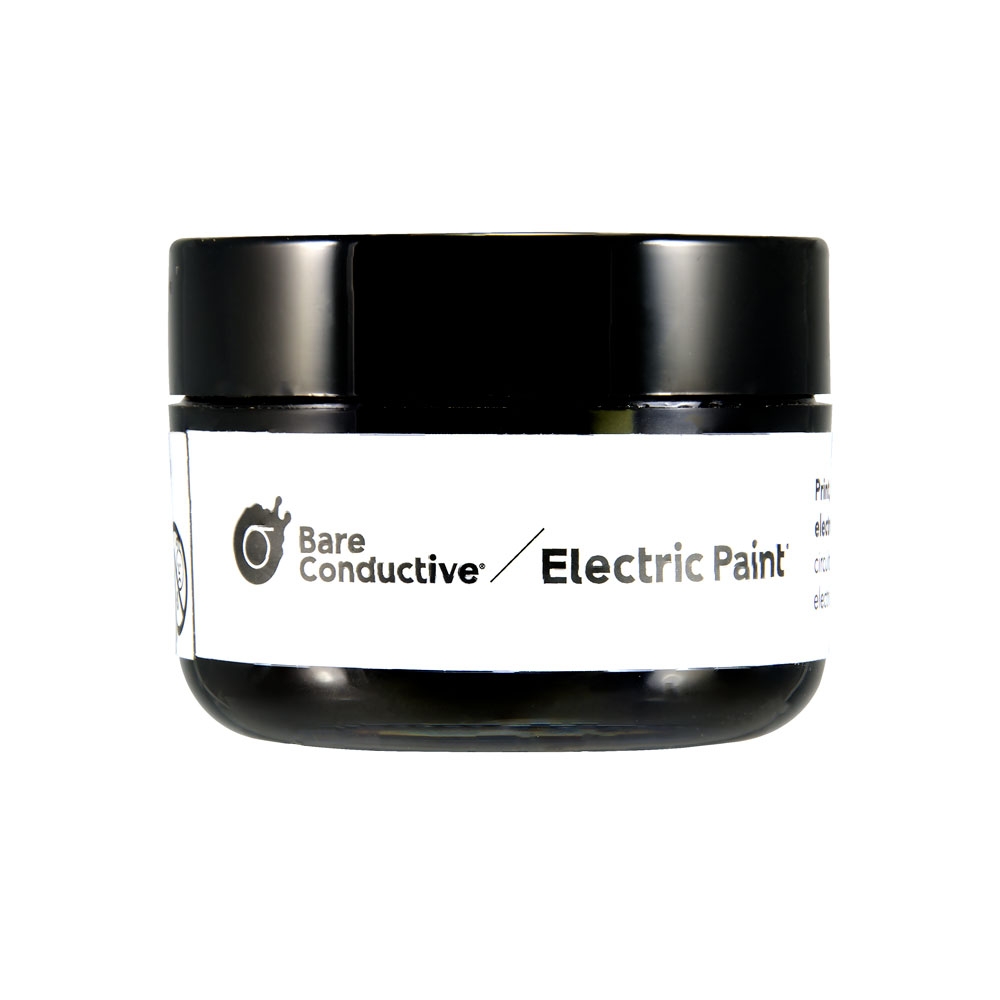 Features:
  50ML Apply with a brush or screen print Great for screen printing or painting sensors One jar can cover up to 0.8mÂ²  Use with Bare Conductive hardware