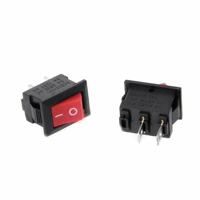 KCD11-101 3A 250V RED ON-OFF