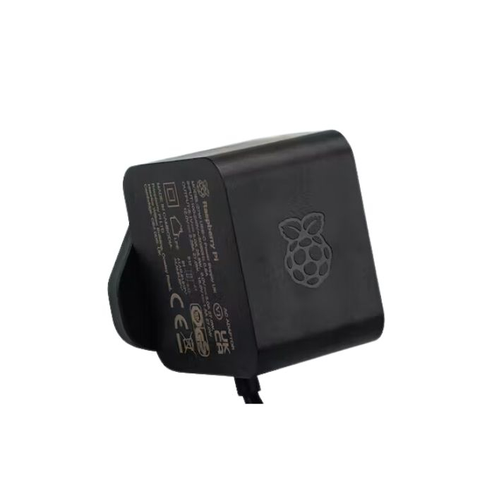 Raspberry Pi 27W USB-C Power Supply - Black, UK (Type G)