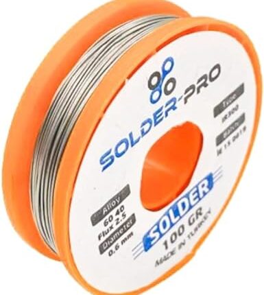 Besomi Electronics Solder Wire, Tin-Lead Alloy, Multiple Diameters and Weights for Precision Electronics Soldering (0.6MM 100 GRAMS)