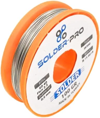 Besomi Electronics Solder Wire, Tin-Lead Alloy, Multiple Diameters and Weights for Precision Electronics Soldering (0.6MM 100 GRAMS)