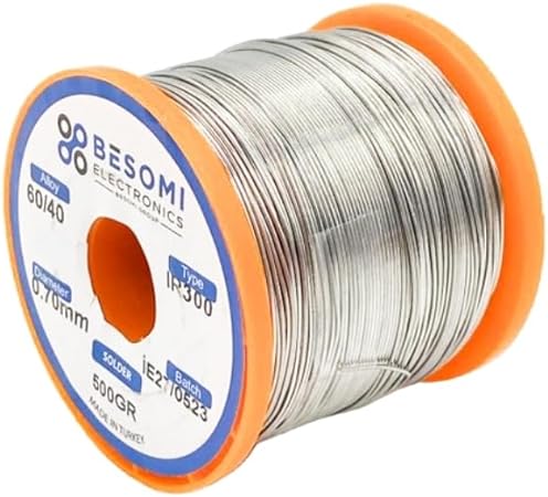 Besomi Electronics Solder Wire, High-Quality Tin-Lead Alloy, Multiple Diameters and Weights for Precision Electronics Soldering (0.70MM 500GRAMS)