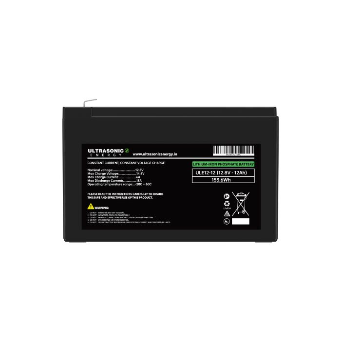 ULE12-12 LiFePO4 Battery VOLTAGE: 12.8V CAPACITY: 12AH