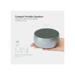 Simplicity BS01 Gray Portable Wireless Bluetooth Speaker, Compact Wireless Sound Device