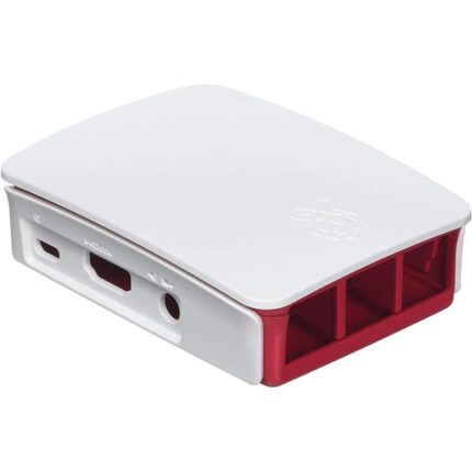 Besomi Electronics Official Raspberry Pi 3 Full Cover Plastic Case - Red & White Design - Precision Engineered Electrical Box (8.4 x 13.6 x 9 cm; 100 Grams) for Optimal Protection and Aesthetics