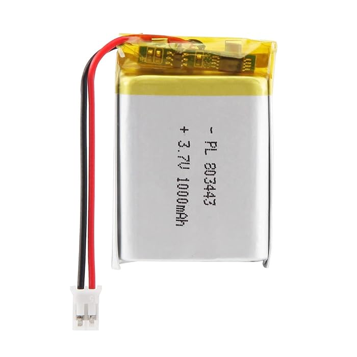 Besomi Electronics 3.7V 1200mAh Lithium Ion Rechargeable Battery - Replacement for Reading Book Light - Mart LiPo Battery with Micro JST Connector