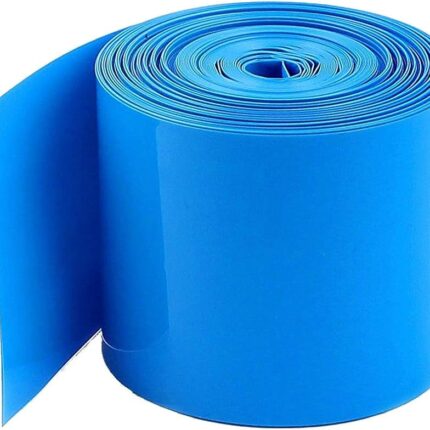 Besomi Electronics Blue PVC Heat Shrink Tubing - 120mm Width - Electrical Insulation Sleeve for Wire Cable Organization and DIY Projects, Home Electronics, Crafting, and Cable Management