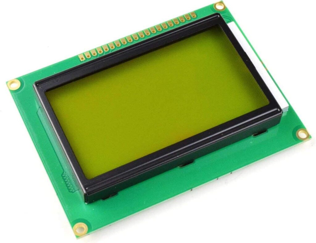 128x64 Green LCD Display Module 5V - Graphic Display Screen for Arduino, Raspberry Pi, and DIY Electronics Projects