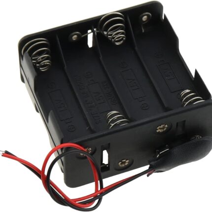 1.5AA 8-Way Battery Holder (Box type) - Secure and Durable Battery Storage Solution for Electronic Devices