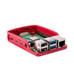 Besomi Electronics Official Raspberry Pi 4 Case - Red & White Computer Case with Compact Dimensions (3.0 x 9.0 x 7.4 cm) - Durable Material for Raspberry Pi Enthusiasts