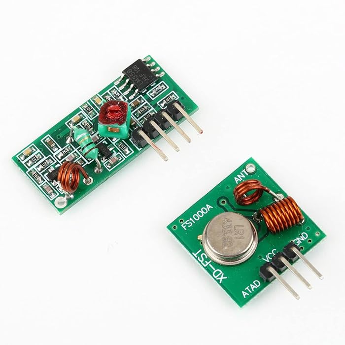 FS1000A Transmitter and MX-RM-5V Receiver Module Set - 433 MHz ASK/OOK Modulation with TTL Interface