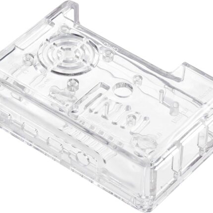 Besomi Electronics Acrylic Multicolor Computer Case - 9D x 6W x 3H cm - Clear Case with Built-In Fan for Raspberry Pi 4 - Sleek and Compact Protective Enclosure with Efficient Cooling