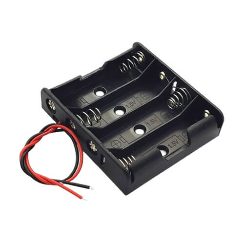 1.5V AA 2-Way Battery Holder - Durable Battery Storage Container for Two AA Batteries