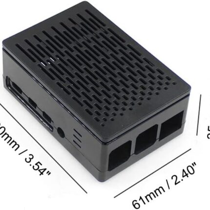 Black ABS Plastic Housing for Raspberry Pi 4B - LT-4A04 ABS Casedesigned to protect your device from Mechanical Damage