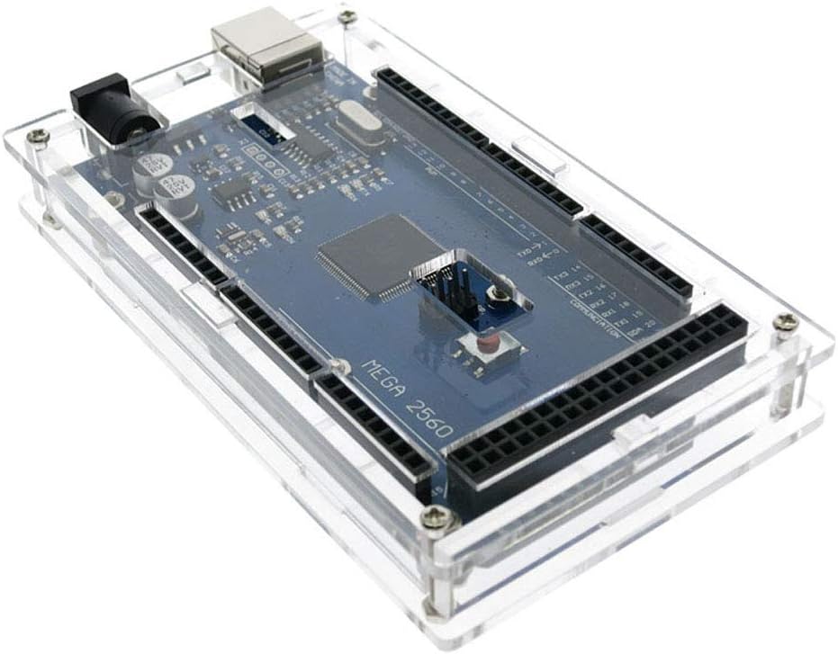 Acrylic Case for Arduino 2560 R3 - Full Cover Enclosure for Arduino Mega 2560 R3.