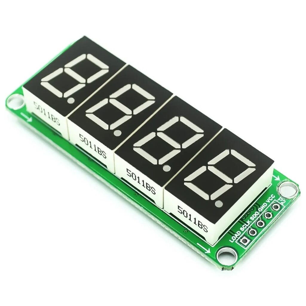 74HC595  4 Digit Seven Segment Display Module - Compact and Versatile Numerical Display with Decimal Point